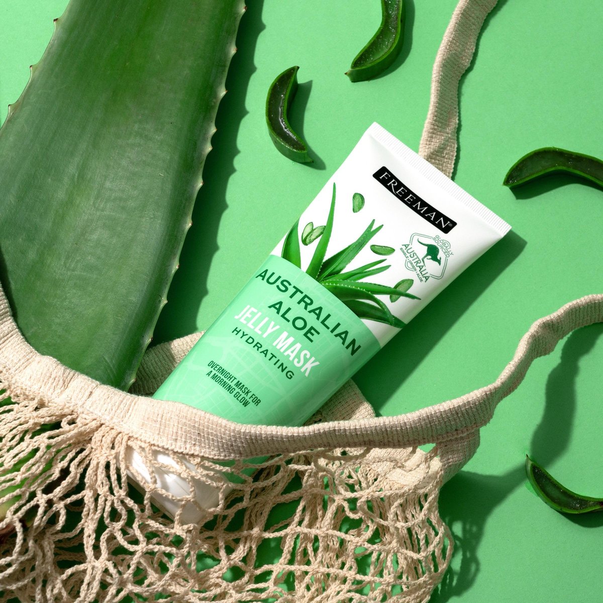Freeman Exotic Blends Australian Aloe Jelly Mask - Leave-On Overnight Facial Mask for Calming, Soothing Irritation & Hydrating Dry Skin - Clean Skincare for All Skin Types - 6 fl. oz./175 ml Tube - görsel 13