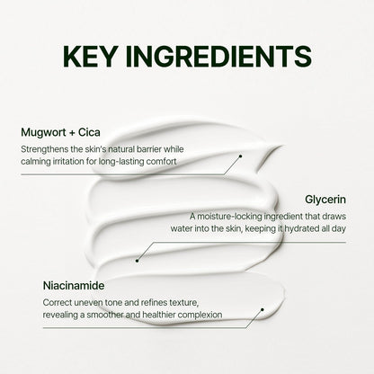 Orien Mugwort Zero Film Moisturizer 60ml – Niacinamide 2% + Panthenol + Glycerin + Adenosine Face Moisturizer Avelisse