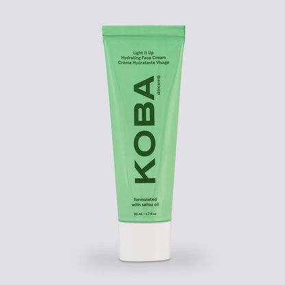 KOBA Light It Up Face Cream – Hydrating Face Cream for All Skin Types with Safou Oil, Niacinamide, Chaulmoogra & Black Seed Oil – Vegan & Natural – Floral, Spicy & Woody Fragrance – 1.7 oz