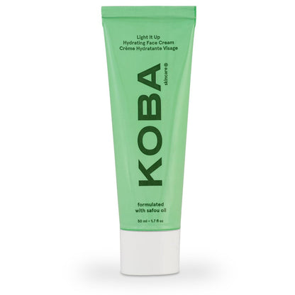 KOBA Light It Up Face Cream – Hydrating Face Cream for All Skin Types with Safou Oil, Niacinamide, Chaulmoogra & Black Seed Oil – Vegan & Natural – Floral, Spicy & Woody Fragrance – 1.7 oz