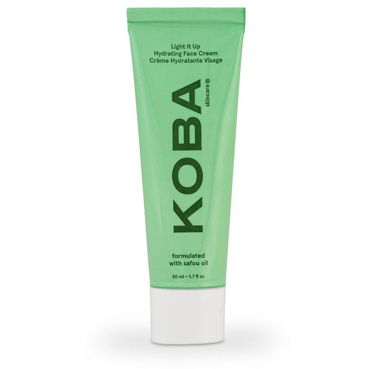 KOBA Light It Up Face Cream – Hydrating Face Cream for All Skin Types with Safou Oil, Niacinamide, Chaulmoogra & Black Seed Oil – Vegan & Natural – Floral, Spicy & Woody Fragrance – 1.7 oz