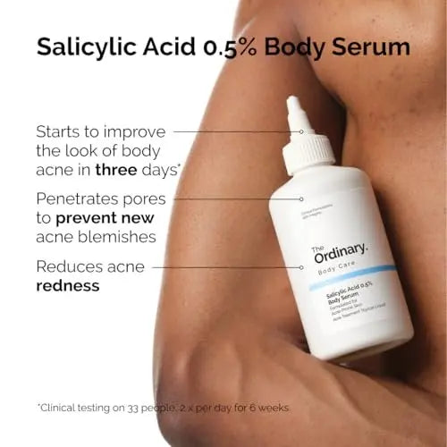 The Ordinary Salicylic Acid 0.5% Body Serum - Exfoliating Treatment for Acne-Prone Skin, 8.1 Fl Oz Avelisse