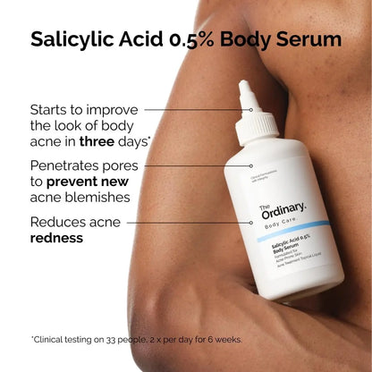 The Ordinary Salicylic Acid 0.5% Body Serum - Exfoliating Treatment for Acne-Prone Skin, 8.1 Fl Oz Avelisse