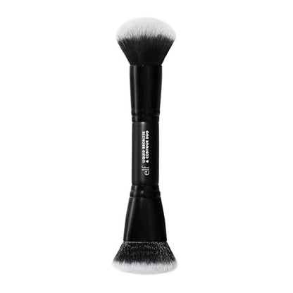 e.l.f. Liquid Bronzer & Contour Duo Brush - Silky, Highly Pigmented Formula with Dual-Ended Makeup Brush, Vegan & Cruelty-Free