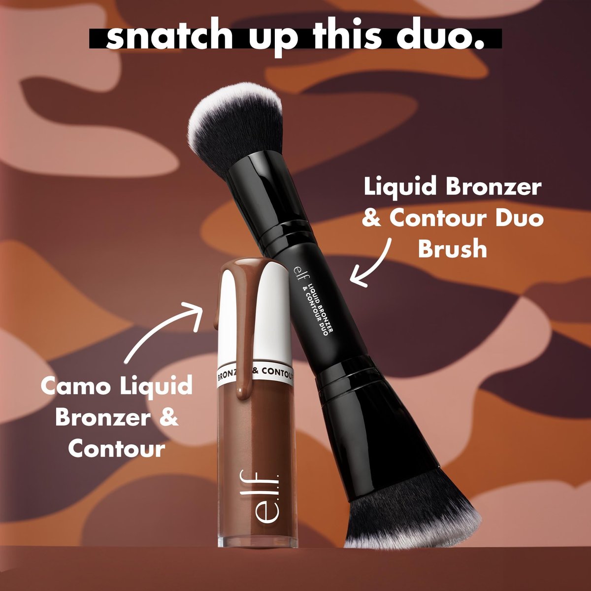 e.l.f. Liquid Bronzer & Contour Duo Brush - Silky, Highly Pigmented Formula with Dual-Ended Makeup Brush, Vegan & Cruelty-Free - görsel 7
