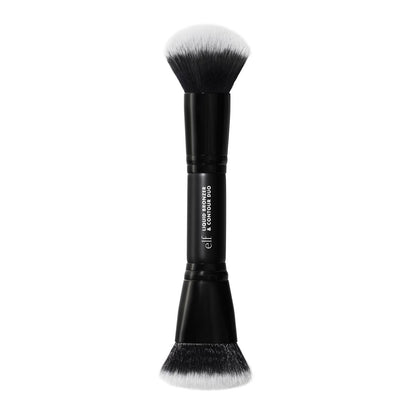 e.l.f. Liquid Bronzer & Contour Duo Brush - Silky, Highly Pigmented Formula with Dual-Ended Makeup Brush, Vegan & Cruelty-Free
