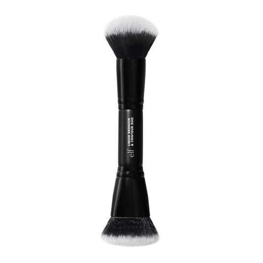 e.l.f. Liquid Bronzer & Contour Duo Brush - Silky, Highly Pigmented Formula with Dual-Ended Makeup Brush, Vegan & Cruelty-Free