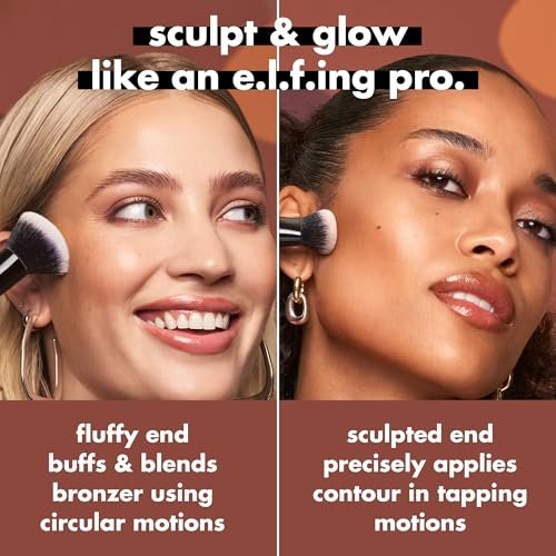 e.l.f. Liquid Bronzer & Contour Duo Brush - Silky, Highly Pigmented Formula with Dual-Ended Makeup Brush, Vegan & Cruelty-Free - görsel 6