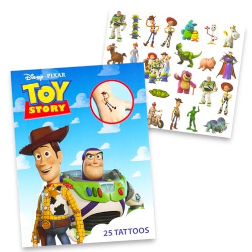 Disney Pixar Toy Story Temporary Tattoos Party Favors Pack - 75 Toy Story Tattoos for Kids & Adults, Multicolor - görsel 4