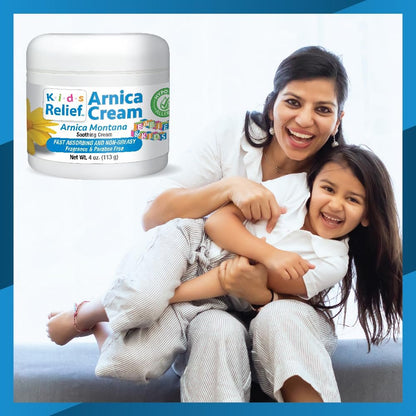 Kids Relief Arnica Cream – Natural Soothing Unscented Moisturizer for Children's Sensitive Skin, 4 oz