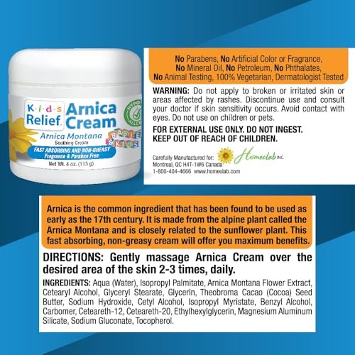 Kids Relief Arnica Cream – Natural Soothing Unscented Moisturizer for Children's Sensitive Skin, 4 oz - görsel 4