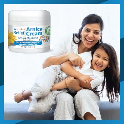 Kids Relief Arnica Cream – Natural Soothing Unscented Moisturizer for Children's Sensitive Skin, 4 oz