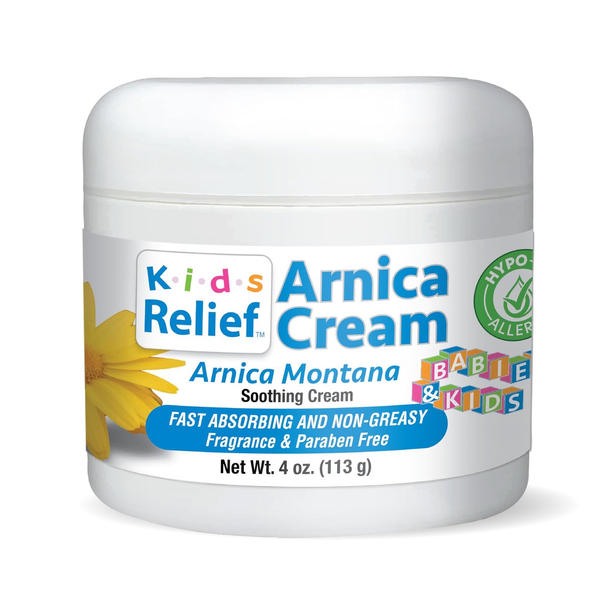Kids Relief Arnica Cream – Natural Soothing Unscented Moisturizer for Children's Sensitive Skin, 4 oz - görsel 1