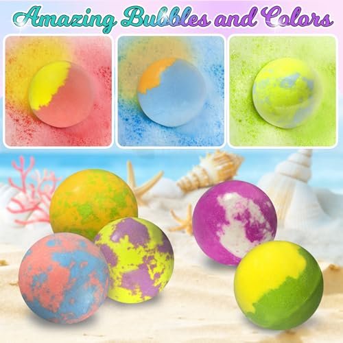 20 Princess Bath Bombs with Surprise Jewelry Toys Inside - Fun Fizzy Gifts for Girls, Kids Birthday, Valentines, Easter by Excalla Avelisse