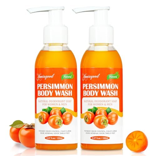 yoniagood 2 PCS Persimmon Body Wash for Strong Odor Control, Natural Persimmon Soap Bar Old People Smell Remover, Smelly Feet Deodorant Body Odor Eliminator, Body Wash Gel for Women & Men - görsel 2