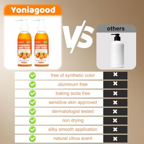 yoniagood 2 PCS Persimmon Body Wash for Strong Odor Control, Natural Persimmon Soap Bar Old People Smell Remover, Smelly Feet Deodorant Body Odor Eliminator, Body Wash Gel for Women & Men - görsel 14