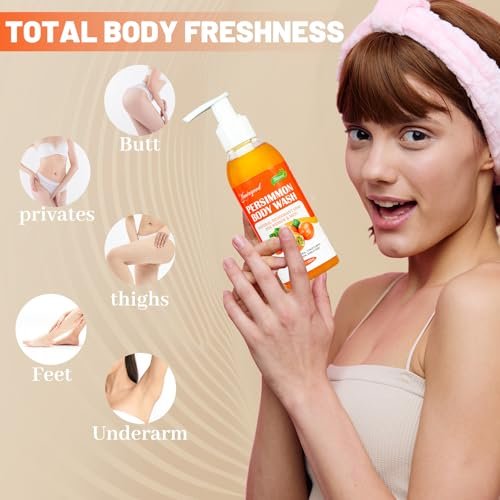 yoniagood 2 PCS Persimmon Body Wash for Strong Odor Control, Natural Persimmon Soap Bar Old People Smell Remover, Smelly Feet Deodorant Body Odor Eliminator, Body Wash Gel for Women & Men - görsel 8