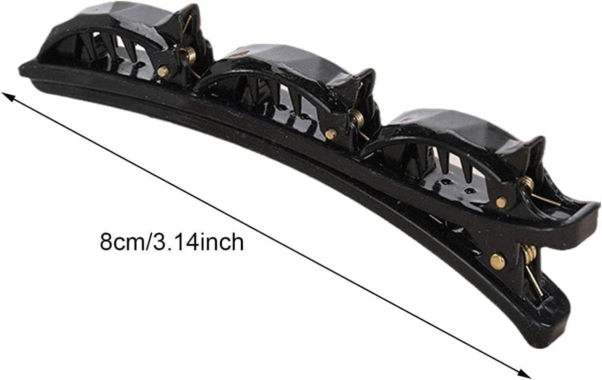 Double Layer Twist Band French Braider Hair Tool - 2 Pack (Black & Brown) for Effortless Braids - görsel 2