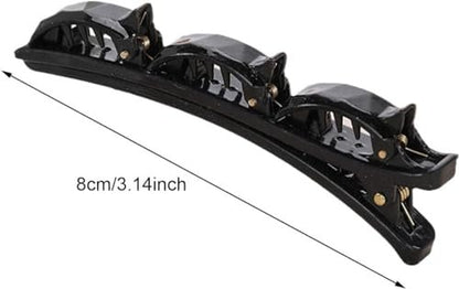 Double Layer Twist Band French Braider Hair Tool - 2 Pack (Black & Brown) for Effortless Braids