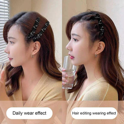 Double Layer Twist Band French Braider Hair Tool - 2 Pack (Black & Brown) for Effortless Braids