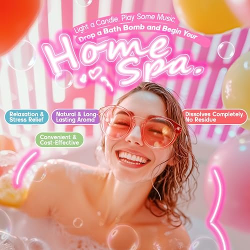 30 Rose-Shaped Bath Bombs – Handmade with Natural Ingredients, 6 Calming Scents – Relaxing Spa Gifts for Women, Men, Teens & Kids Avelisse