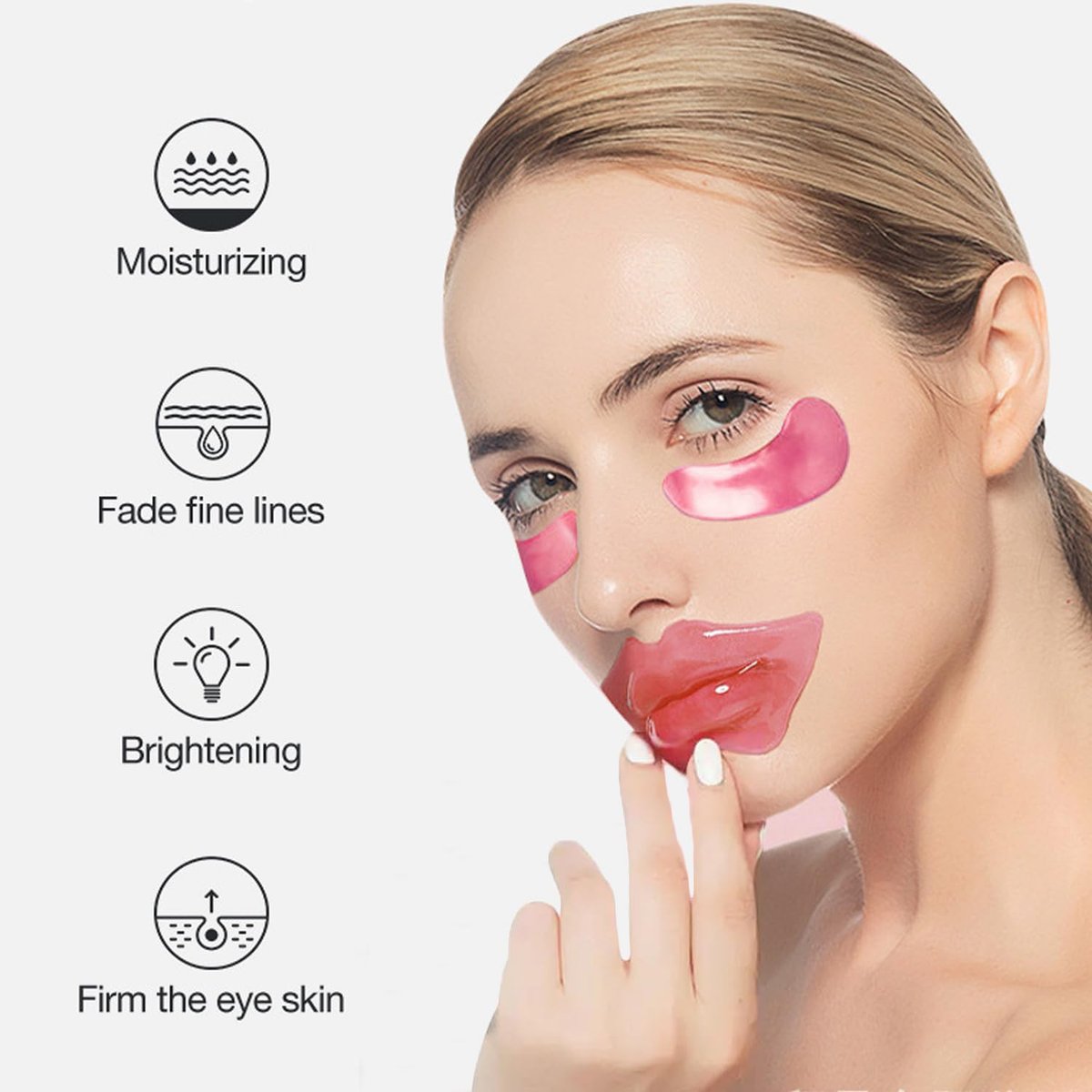 30 Pairs Eye Masks & Lip Masks - Under Eye Patches for Puffy Eyes, Moisturizing Lip Mask Pink Pads, Reducing Fine Lines, Bulk Gifts for Mother's Day, Graduation, Teacher Appreciation - görsel 18