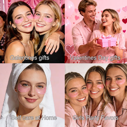 30 Pairs Eye Masks & Lip Masks - Under Eye Patches for Puffy Eyes, Moisturizing Lip Mask Pink Pads, Reducing Fine Lines, Bulk Gifts for Mother's Day, Graduation, Teacher Appreciation