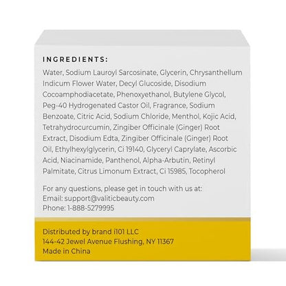 VALITIC Turmeric Kojic Acid Cleansing Pads - Exfoliating Dark Spot Remover for Face with Vitamin C, Alpha Arbutin, Niacinamide and Retinol - 60 Count Avelisse