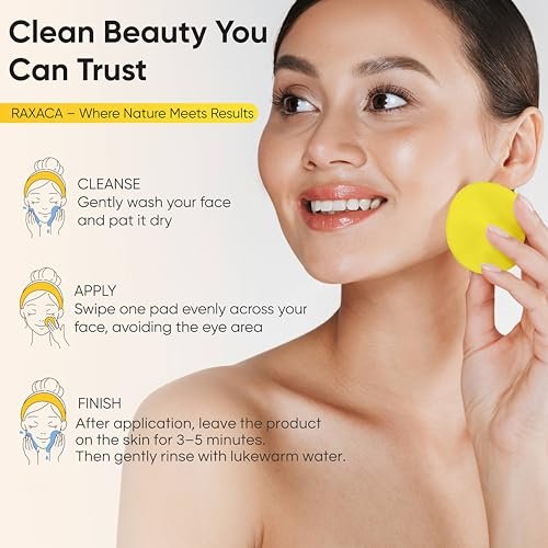 Kojic Acid Turmeric Exfoliating Cleansing Pads with Vitamin C – Dark Spot Remover & Deep Pore Cleanser, 50 Cotton Pads - görsel 10