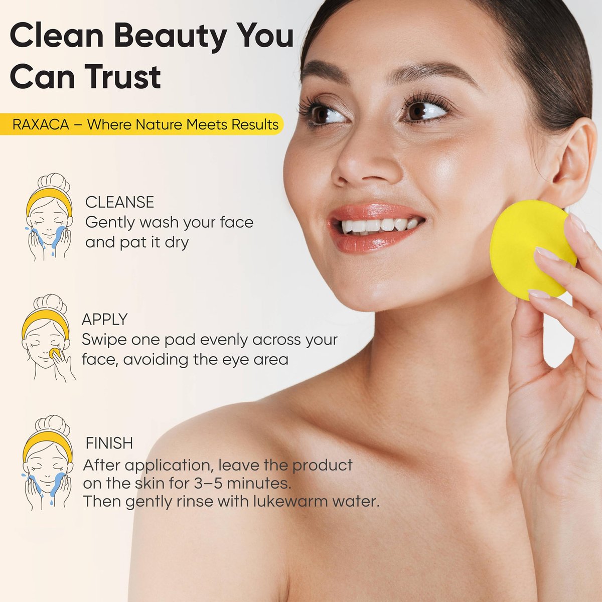 Kojic Acid Turmeric Exfoliating Cleansing Pads with Vitamin C – Dark Spot Remover & Deep Pore Cleanser, 50 Cotton Pads - görsel 9