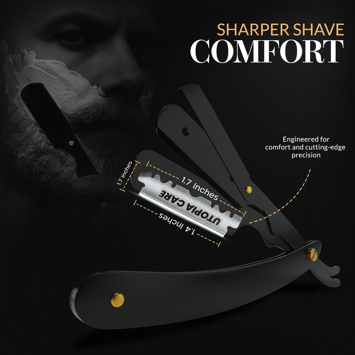 Utopia Care Single Edge Razor Blades – Stainless Steel Professional Barber Razor Blades for Hair Shaping, Shaving, Beard & Neckline Grooming (100 Pack) - görsel 7