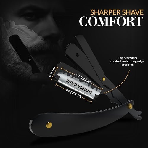 Utopia Care Single Edge Razor Blades – Stainless Steel Professional Barber Razor Blades for Hair Shaping, Shaving, Beard & Neckline Grooming (100 Pack) - görsel 8