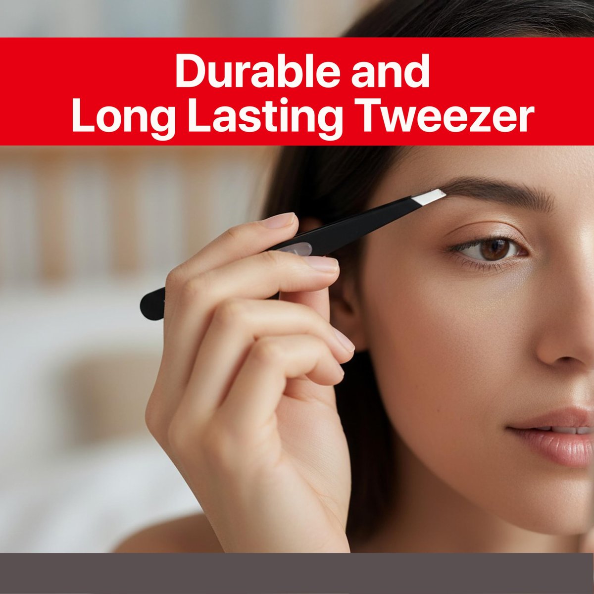 SEKI EDGE SS-518 Amazing Tweezer - Slant Tip with Tension Stopper - Stainless Steel - Black - Crafted with Patented Spring Technology for Precision and Flawless Eyebrow and Hair Removal - Made in Japan Avelisse