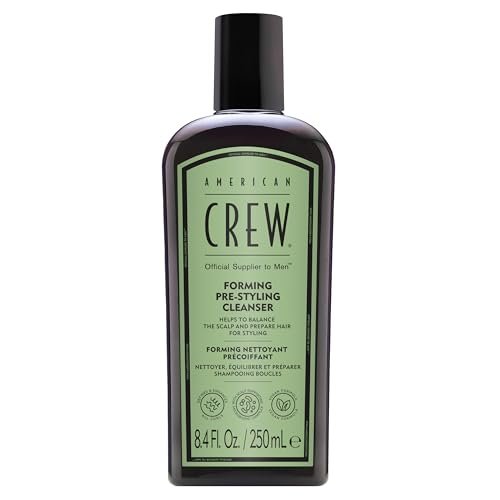 AMERICAN CREW Men's Pre-Styler Forming Shampoo for Textured & Curly Hair, Anti-Frizz & Curl Defining, With Jojoba Oil, Vegan, 8.5 fl oz Avelisse
