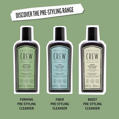 AMERICAN CREW Men's Pre-Styler Forming Shampoo for Textured & Curly Hair, Anti-Frizz & Curl Defining, With Jojoba Oil, Vegan, 8.5 fl oz Avelisse