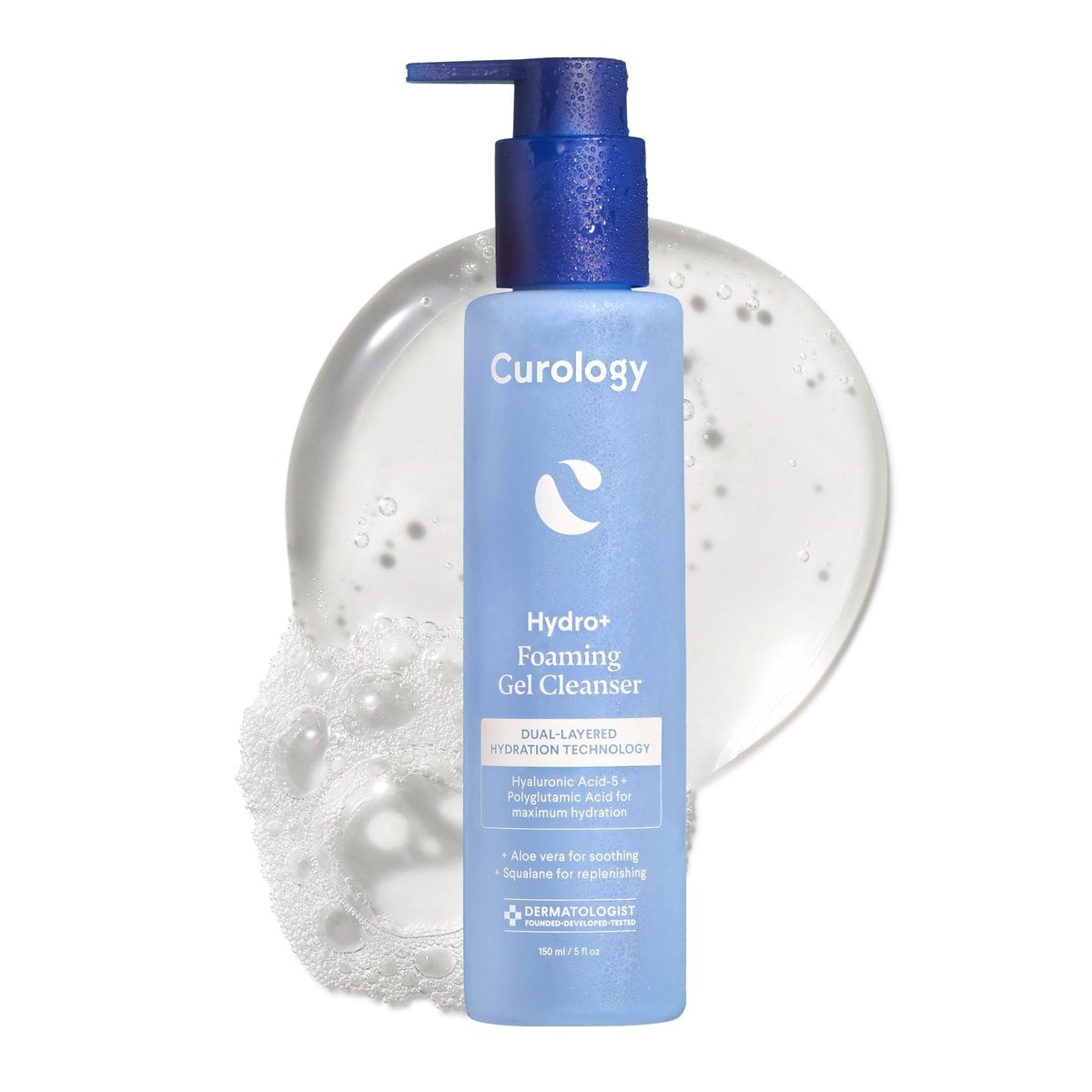 Curology Hydro+ Foaming Gel Facial Cleanser – Gentle Hydrating Face Wash for Sensitive Skin, Fragrance Free, 5 fl oz - görsel 1