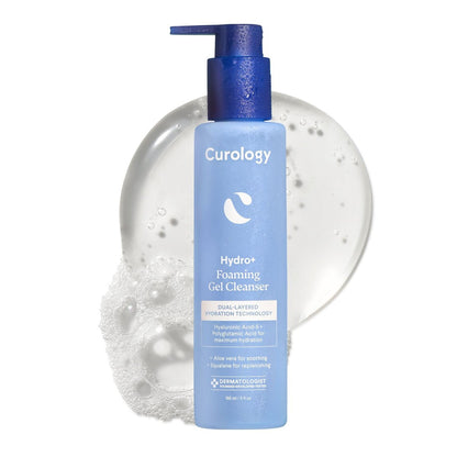 Curology Hydro+ Foaming Gel Facial Cleanser – Gentle Hydrating Face Wash for Sensitive Skin, Fragrance Free, 5 fl oz