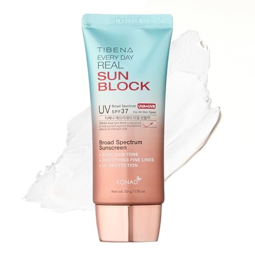 TIBENA Everyday Real Mineral Sunscreen SPF 37 | Lightweight Korean Sunblock for Face & Neck | No White Cast, Broad-Spectrum UVA/UVB Protection | Calming & Non-Greasy | 60g - görsel 2
