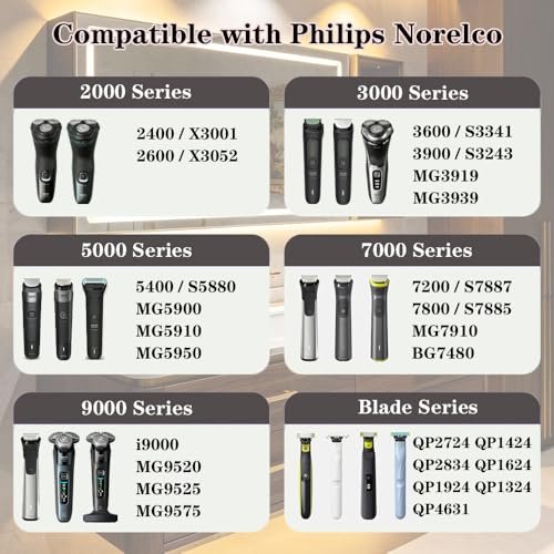 SPOLANEL 5V Charger Cord for Philips Norelco Shavers & Trimmers – Replacement Charging Cable Compatible with 2000, 2400, 3000, 3600, 3900, 5000, 5400, 7000, 7600, 7800, i9000, 9000 Series & Multigroom/Body Groomer - görsel 4