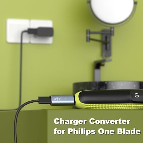 BENSN Type C Shaver Charger Adapter Compatible with Philips Norelco Wet & Dry Series 2000 3000 5000 7000 9000, USB C Charging Converter for OneBlade QP4631 QP4530 QP2724 QP2834 - görsel 8