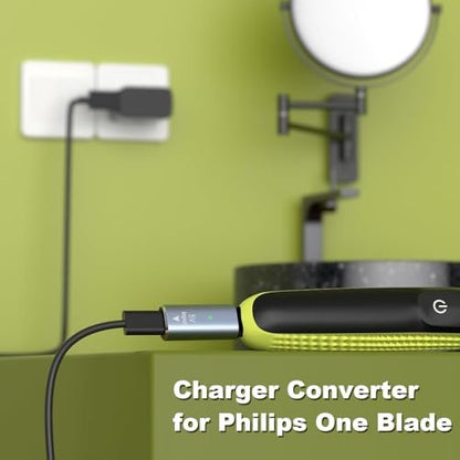 BENSN Type C Shaver Charger Adapter Compatible with Philips Norelco Wet & Dry Series 2000 3000 5000 7000 9000, USB C Charging Converter for OneBlade QP4631 QP4530 QP2724 QP2834