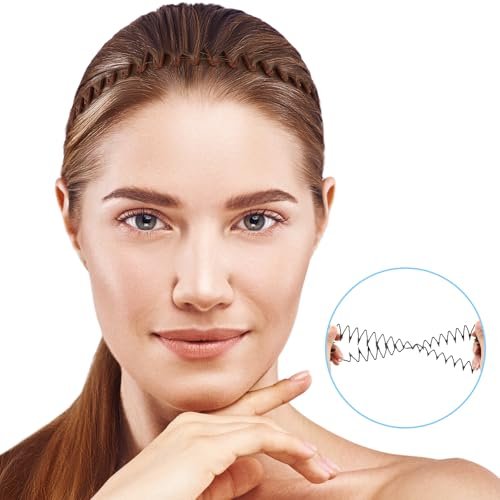 oruola 12pcs Claw Headband Comb Headband 90s Zig Zag Headbands Spiky Headbands for Women with Teeth Flexible Stretch Hair Band Hair Wrap Holders for Women Girls and Sports 3 Colors - görsel 4