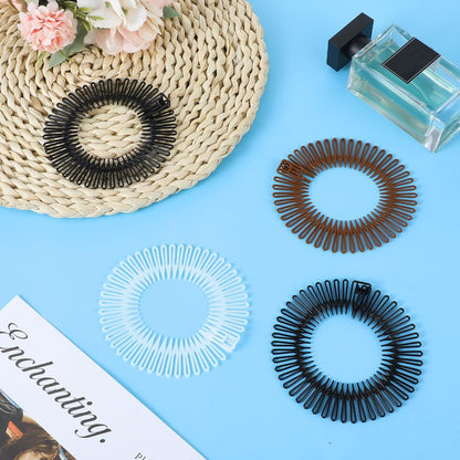 oruola 12pcs Claw Headband Comb Headband 90s Zig Zag Headbands Spiky Headbands for Women with Teeth Flexible Stretch Hair Band Hair Wrap Holders for Women Girls and Sports 3 Colors