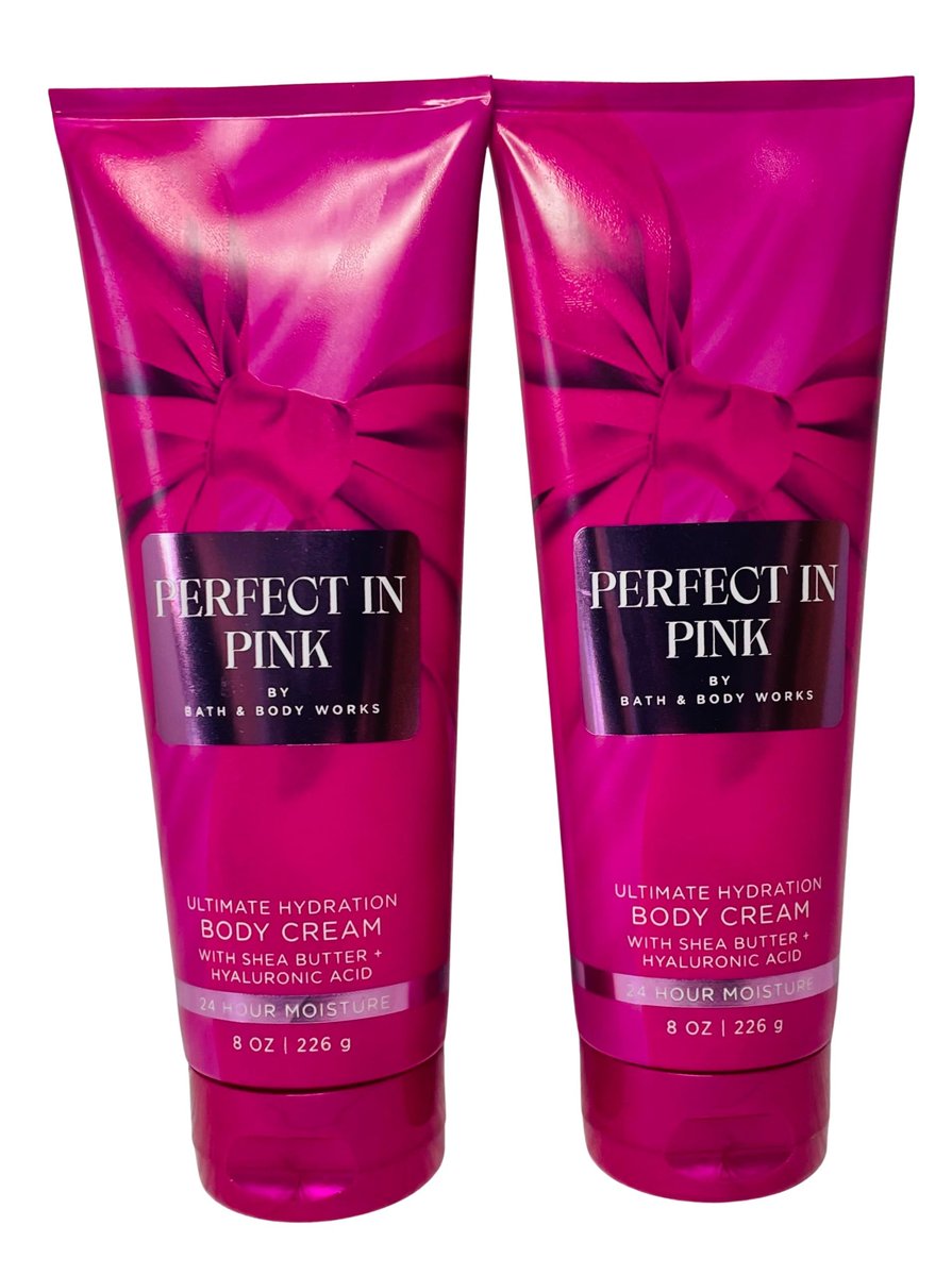 Bath & Body Works Perfect in Pink Ultimate Hydration Body Cream 8 oz (Pack of 2) Avelisse