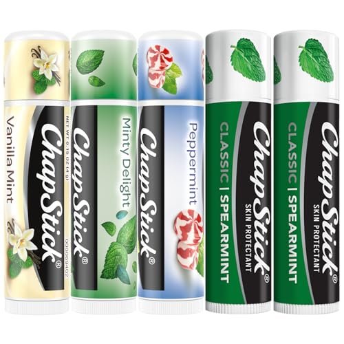 ChapStick Lip Balm Mint Favorites 5-Pack: Vanilla Mint, Minty Delight, Peppermint & 2 Classic Spearmint - görsel 2