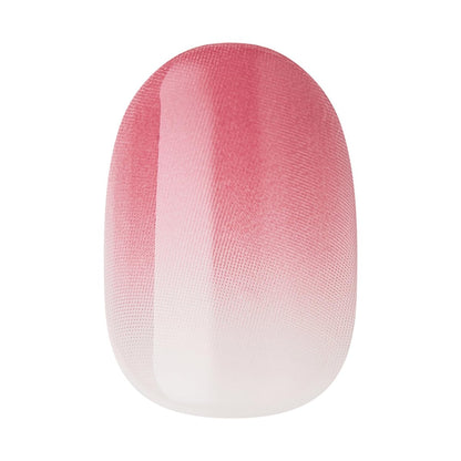 imPRESS Color Ombre Press On Nails 'Beat The Heat' - Pink Short Oval, 30 Fake Nails with PureFit Technology & Super Hold Adhesive