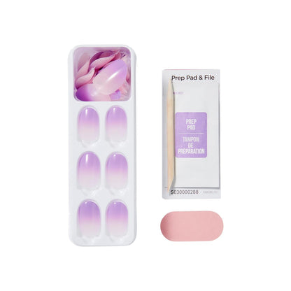 imPRESS Color Ombre Press On Nails - 'Take A Chance' Purple Short Oval - PureFit Technology & Super Hold Adhesive - 30 Nails Set