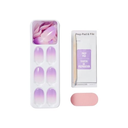 imPRESS Color Ombre Press On Nails - 'Take A Chance' Purple Short Oval - PureFit Technology & Super Hold Adhesive - 30 Nails Set - görsel 8