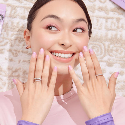 imPRESS Color Ombre Press On Nails - 'Take A Chance' Purple Short Oval - PureFit Technology & Super Hold Adhesive - 30 Nails Set