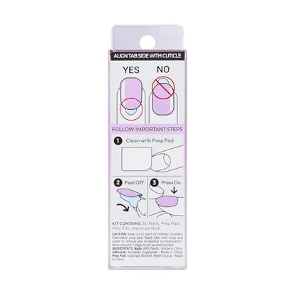 imPRESS Color Ombre Press On Nails - 'Take A Chance' Purple Short Oval - PureFit Technology & Super Hold Adhesive - 30 Nails Set